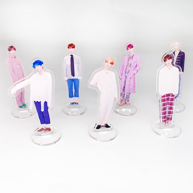 Phụ kiện trang trí để bàn hình thành viên nhóm nhạc BTS KPOP