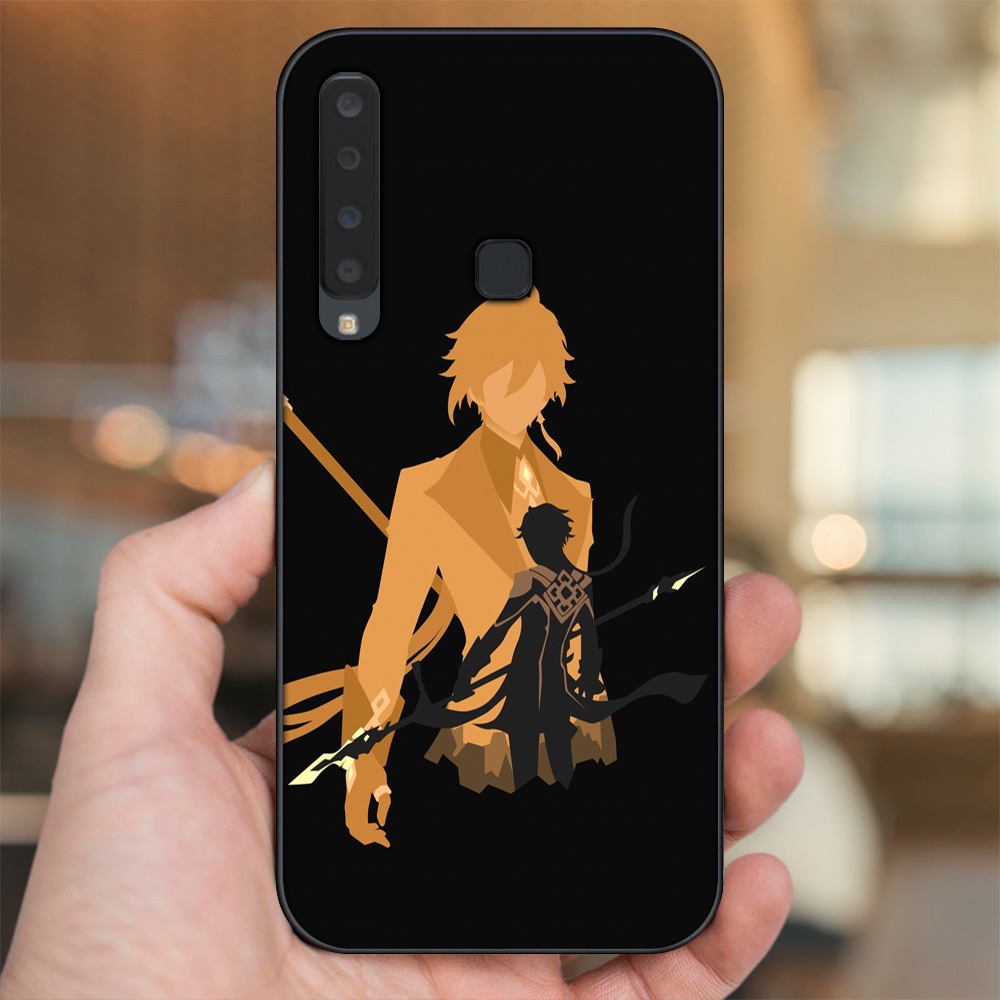 Ốp lưng Samsung A9 2018 viền đen in hình Zhongli Genshin Impact