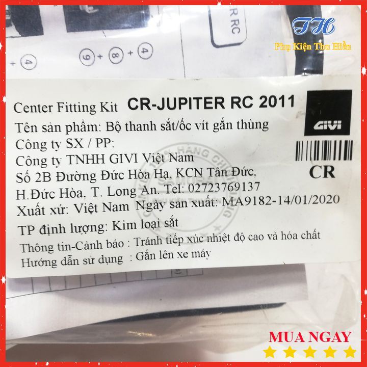 Pát Gắn Thùng Giữa Cho Xe Jupiter Rc 2011 / Jupiter Rc Fi