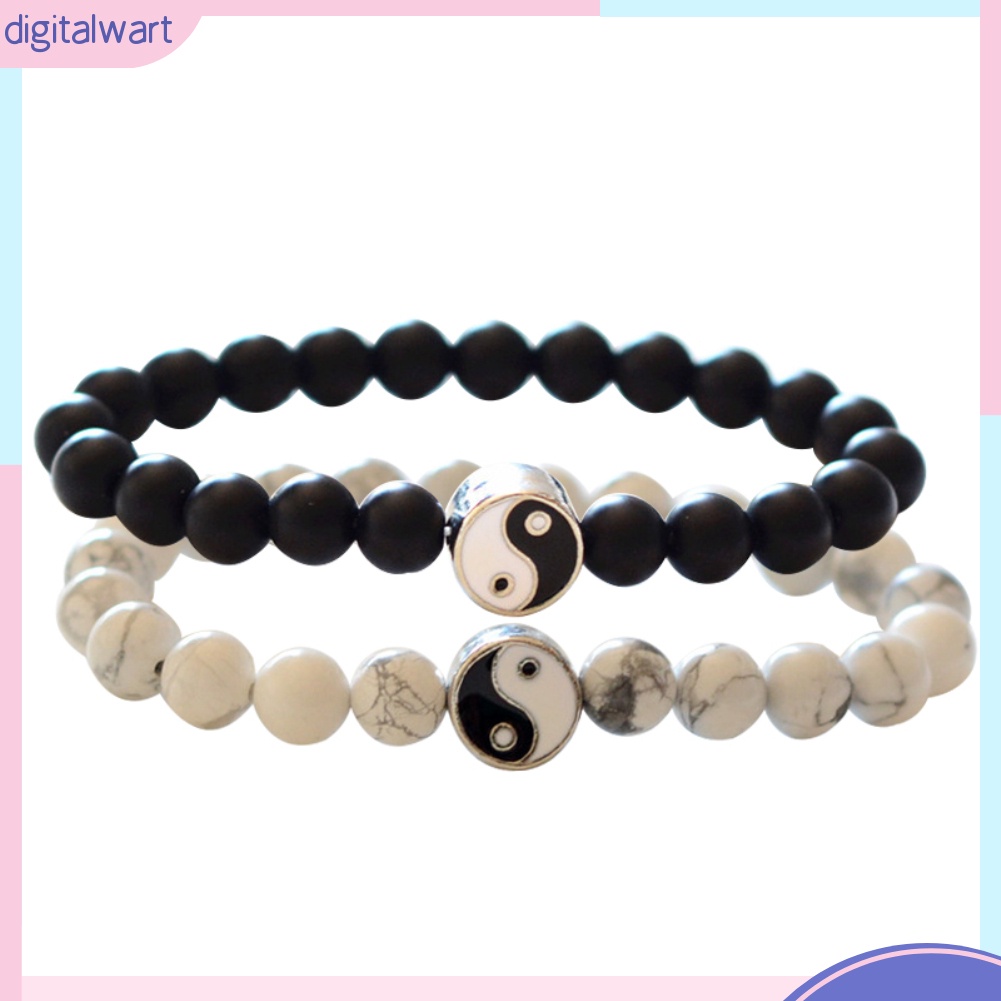Vòng tay chuỗi hạt phong cách âm dương cho nam và nữ