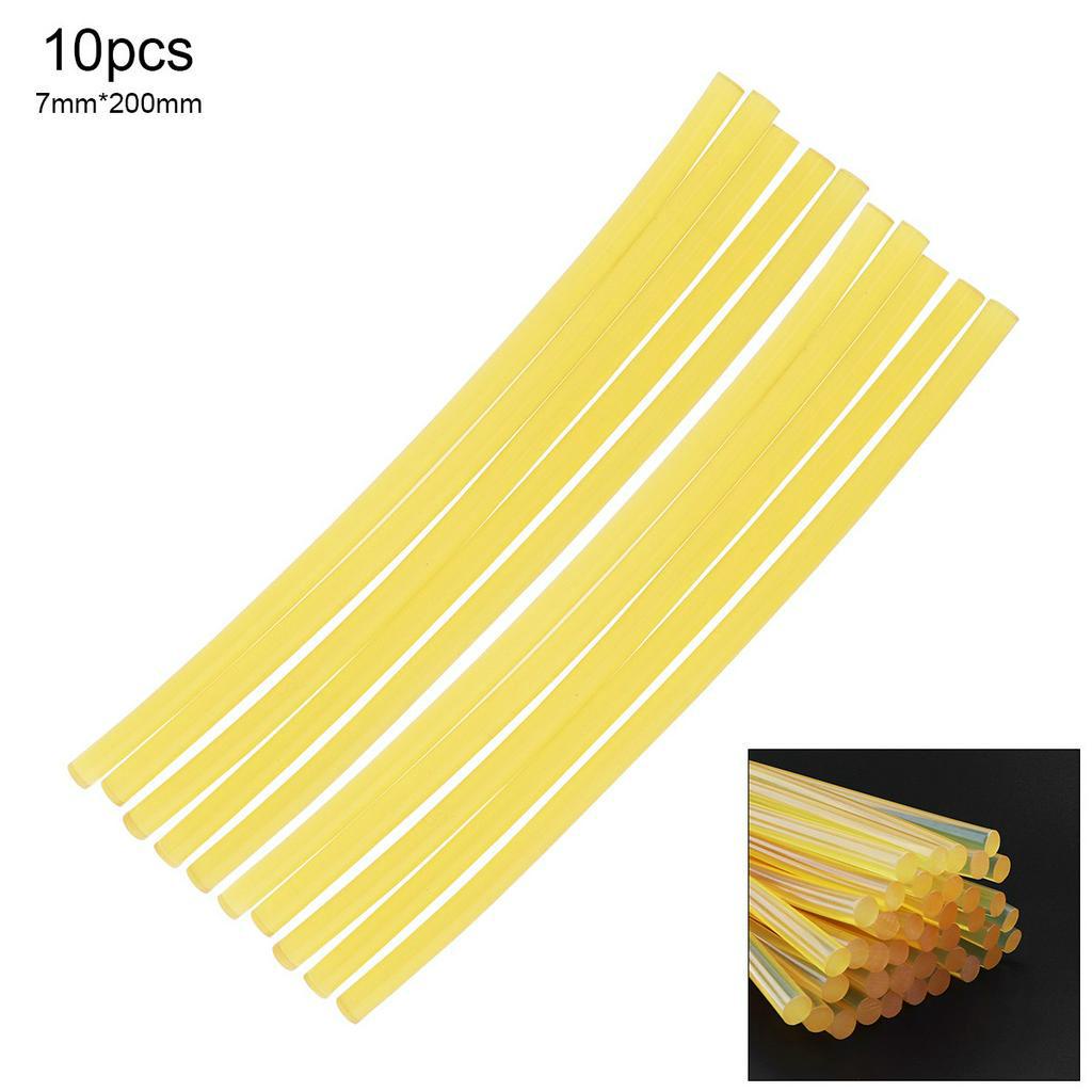 Set 10 que keo nến màu vàng trong suốt 7mm x 200mm