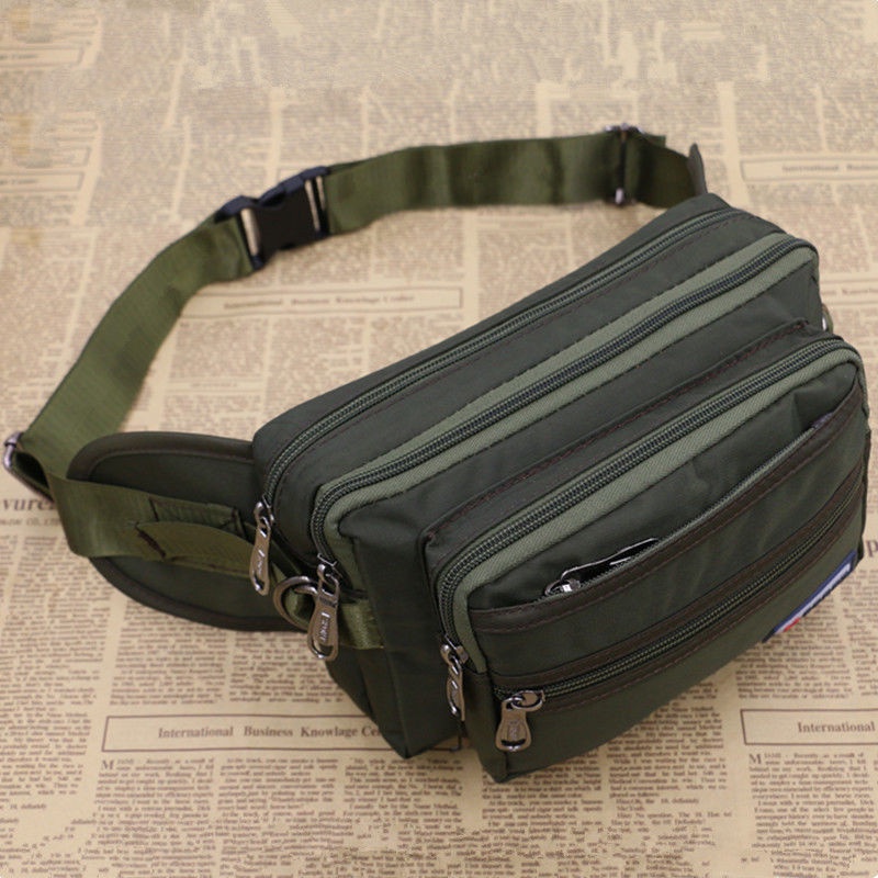 Túi đeo hông vải oxford chống thấm nước nhiều ngăn sức chứa lớn đa năng thời trang dành cho nam | BigBuy360 - bigbuy360.vn