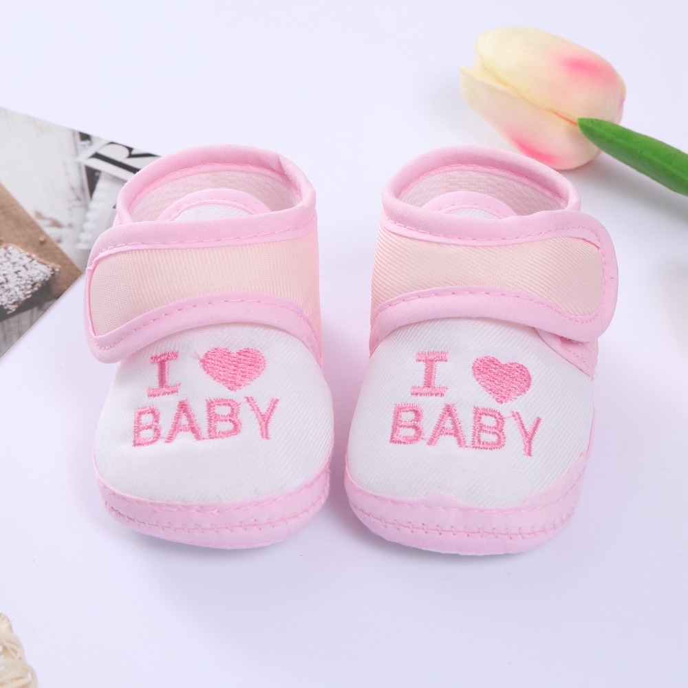 Giày thể thao đế mềm thêu họa tiết hoạt hình dễ thương cho bé sơ sinh