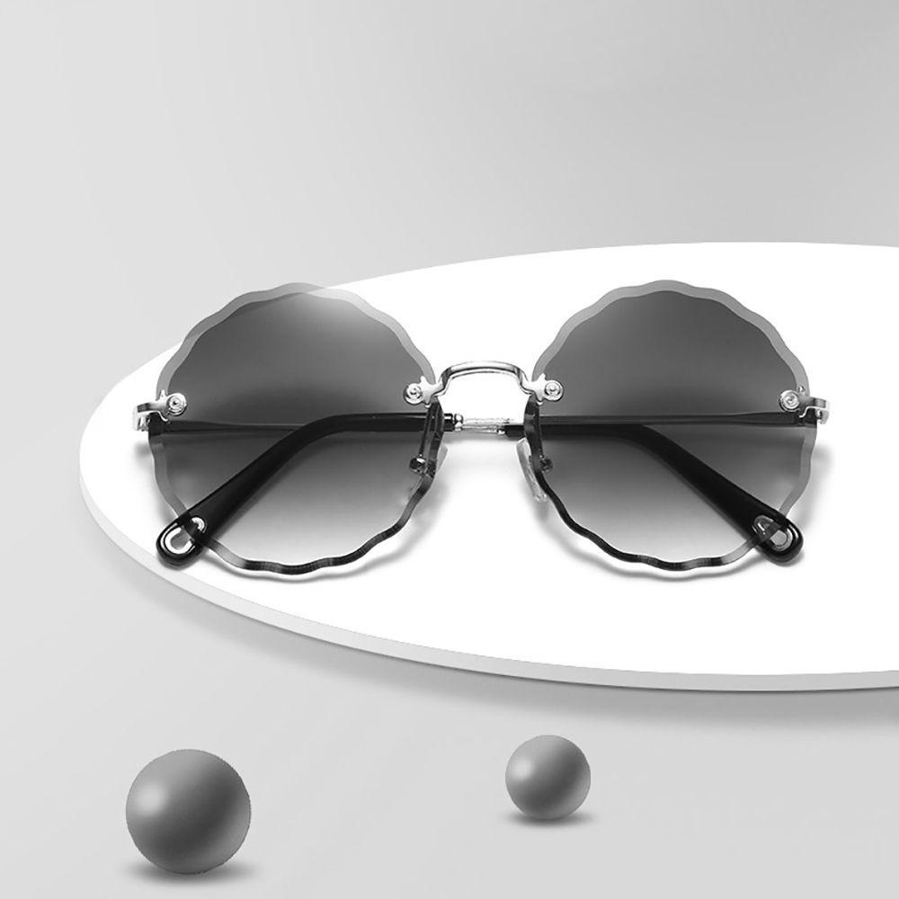 Kính Mát Tròn Không Gọng Chống Bức Xạ Và Tia UV Phong Cách Hàn Quốc Thời Trang Cho Nữ