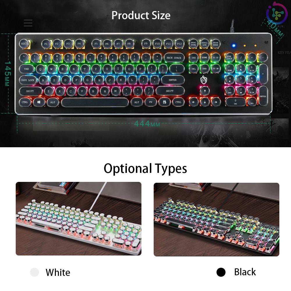 Bàn Phím Cơ Gaming 104 Phím Có Đèn Led 9 Nút Cao Cấp