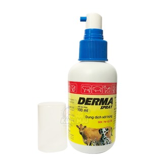 DERMA SPRAY - Xịt phòng trị nấm, lở loét cho chó mèo