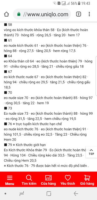 Quần vải nữ Nhật Bản Uni qlo 128874