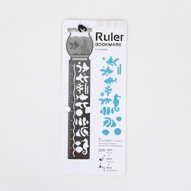 1 Thước Thẳng Bằng Kim Loại Dễ Thương Dùng Đánh Dấu Trang Sách