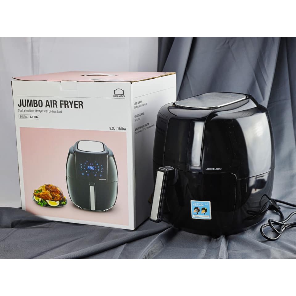 Nồi chiên không dầu Lock&lock JUMBO AIR FRYER 5,5L EJF186/EJF386 1800w