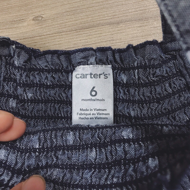 💢Xả kho - Đầm denim nhún thun kèm quần chip Carter cho bé gái đủ size