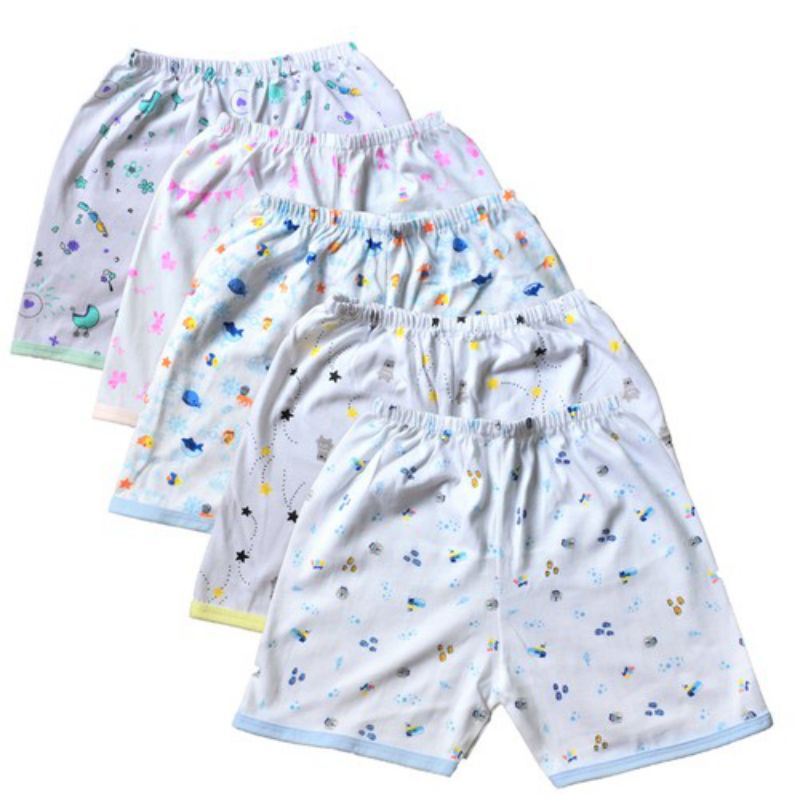 QUẦN NGẮN IN RƠI JOU CHO BÉ 3-8KG 100% COTTON