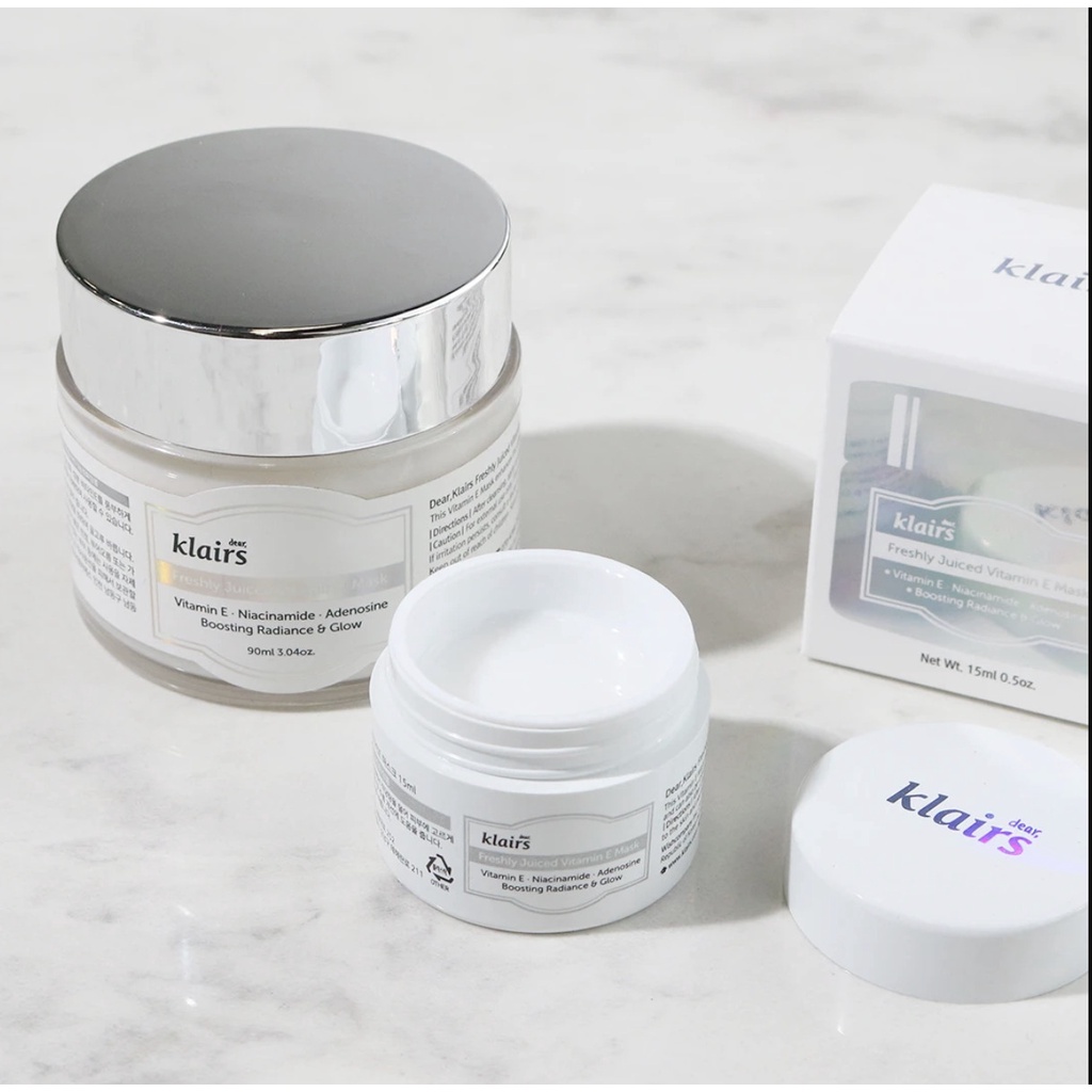 DATE 2025 Mặt nạ ngủ Klairs Freshly Juiced Vitamin E Mask 90ml