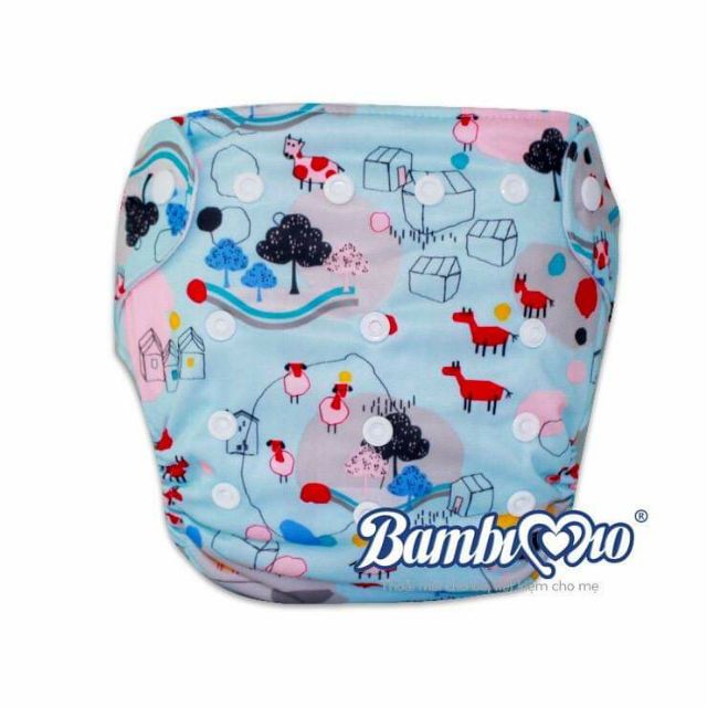 Bỉm/Tã vải Bambi Mio ngày siêu tiết kiệm size M (3-16kg)