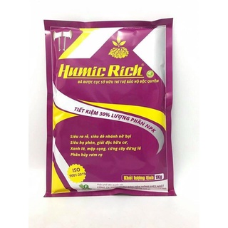Phân bón humic rich cao cấp gói 1kg - siêu ra rễ, siêu đẻ nhánh nở bụi, hạ phèn, giải độc hữu cơ, xanh lá, mập cọng