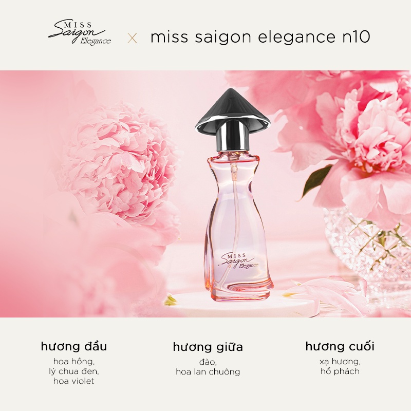 Nước hoa nữ Miss Saigon Elegance N10 - Hộp đỏ EDP 15ml