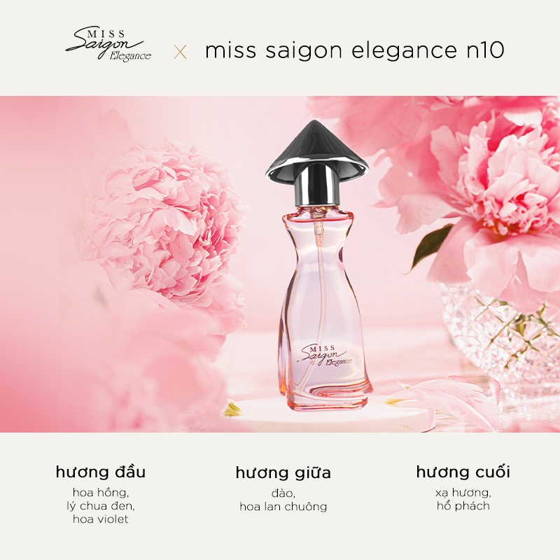 Nước hoa nữ Miss Saigon Elegance N10 - Hộp đỏ EDP 15ml