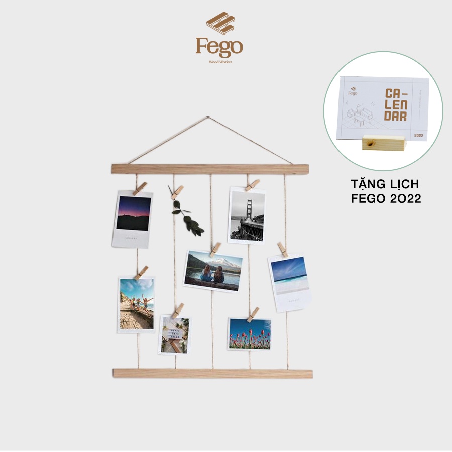 Khung Treo ảnh Hình Vintage gỗ thông - Trang Trí Nhà Cửa - Khung Ảnh - Khung Hình - Khung Ảnh Treo Tường FEGO