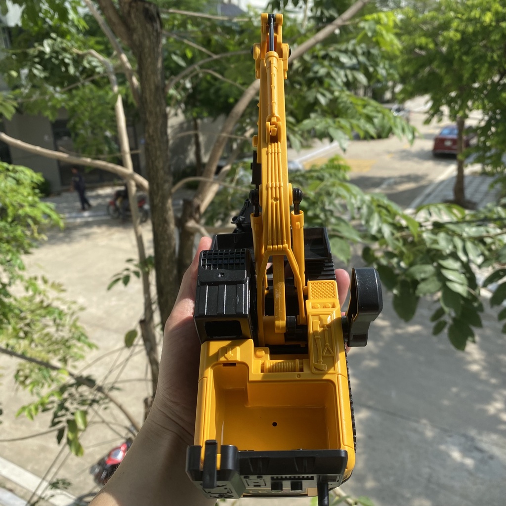 Đồ chơi mô hình xe móc kèm ủi chạy đà linh hoạt mở được thùng xe nhựa ABS an toàn