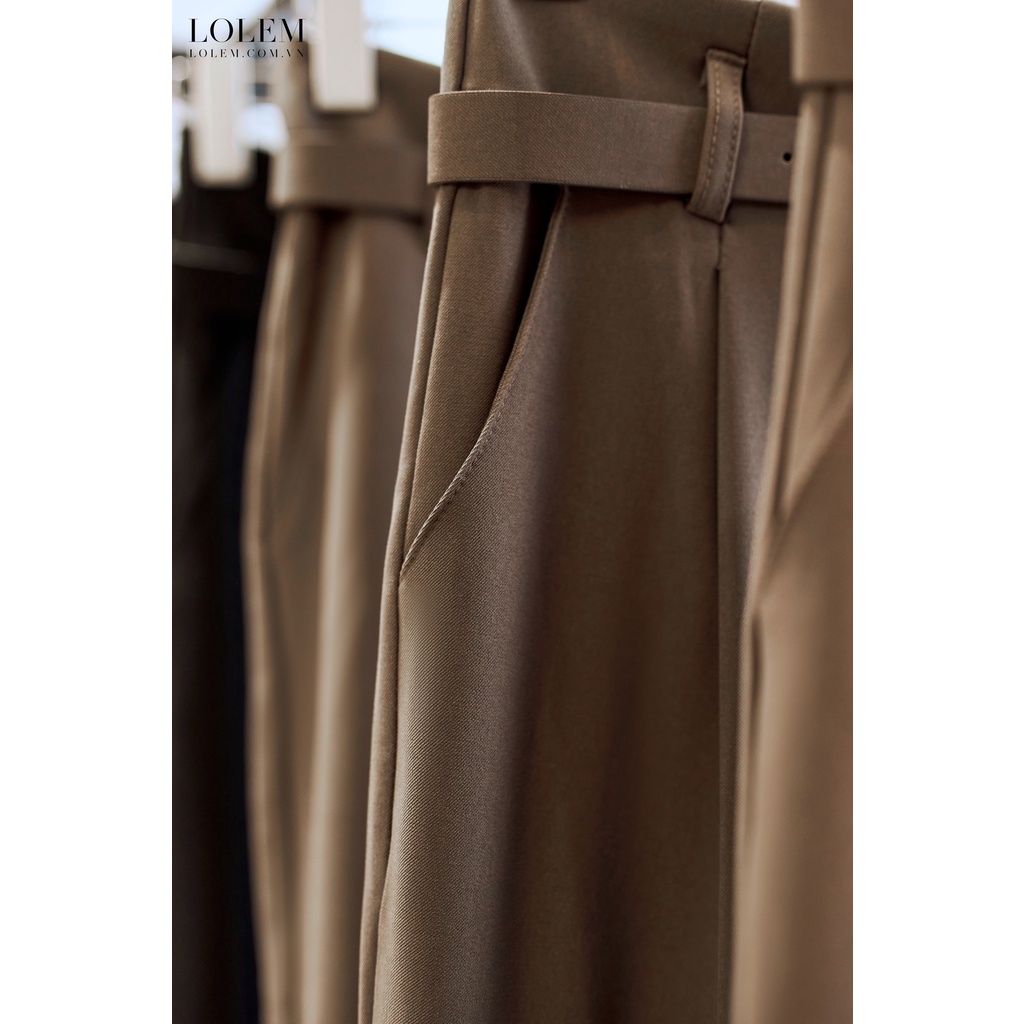 Quần tây baggi công sở hai nút chéo LOLEM QB0080