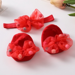 set băng đô và vớ dễ thương cho bé sơ sinh
