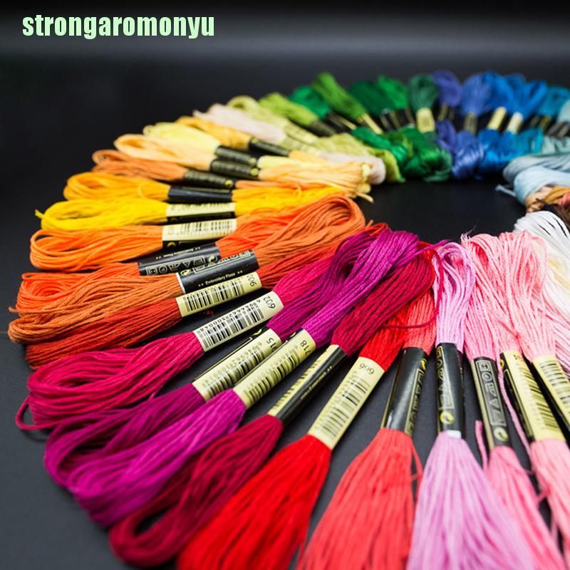 Set 24/ 100/ 50 Cuộn Chỉ Thêu Chất Liệu Cotton Chất Lượng Cao