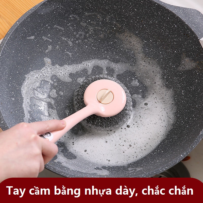 Sản phẩm có thể tháo rời, tay cầm dài, cọ làm sạch bằng PET/ Cọ rửa chén bát