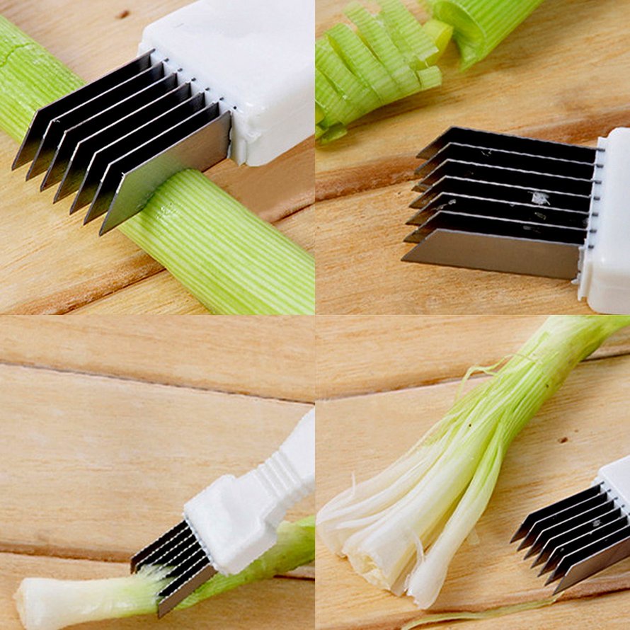 Thép không gỉ Scallion Hành lá Máy băm rau củ Máy cắt lát Máy cắt tiện ích nhà bếp
