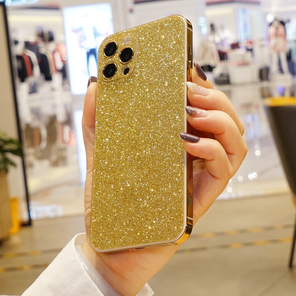 Phim Dán Bảo Vệ Mặt Trước Và Sau Lấp Lánh Cho iphone 14 13 12 pro max 11 pro max x xr xs 8 plus
