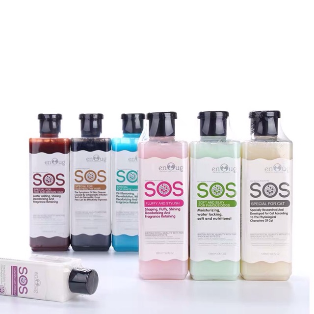 Sữa Tắm SOS lưu hương lâu, loại bỏ mùi hôi cho Chó Mèo 530ml