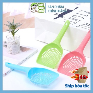 xẻng hót cát mèo lỗ tròn - Dân Chơi Mèo Petshop