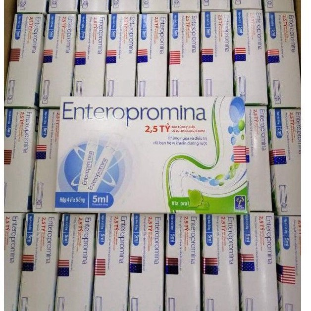 Men vi sinh Enteropromina cân bằng hệ vi sinh đường ruột - Hộp 20 ống