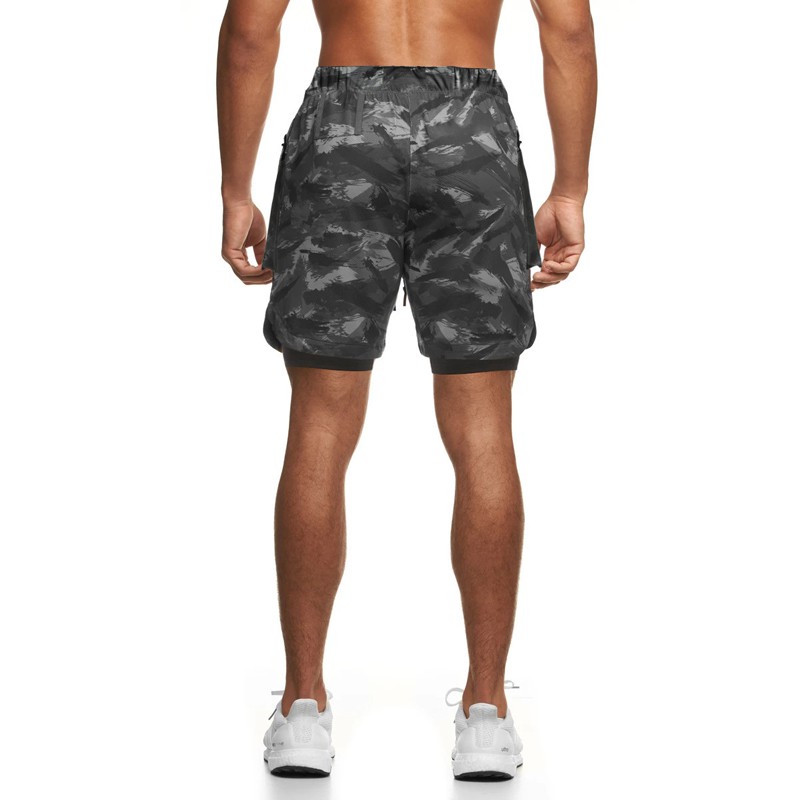 Quần Short Thể Thao Nam 2 Trong 1, Nhanh Khô, Size M-3XL