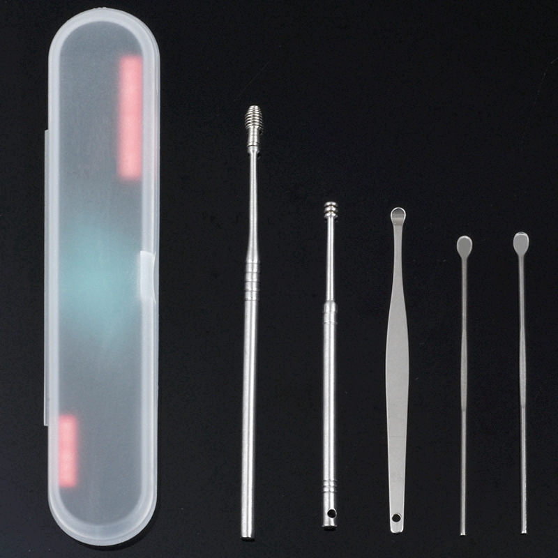 Set 5 Dụng Cụ Lấy Ráy Tai Bằng Thép Không Gỉ Tiện Lợi