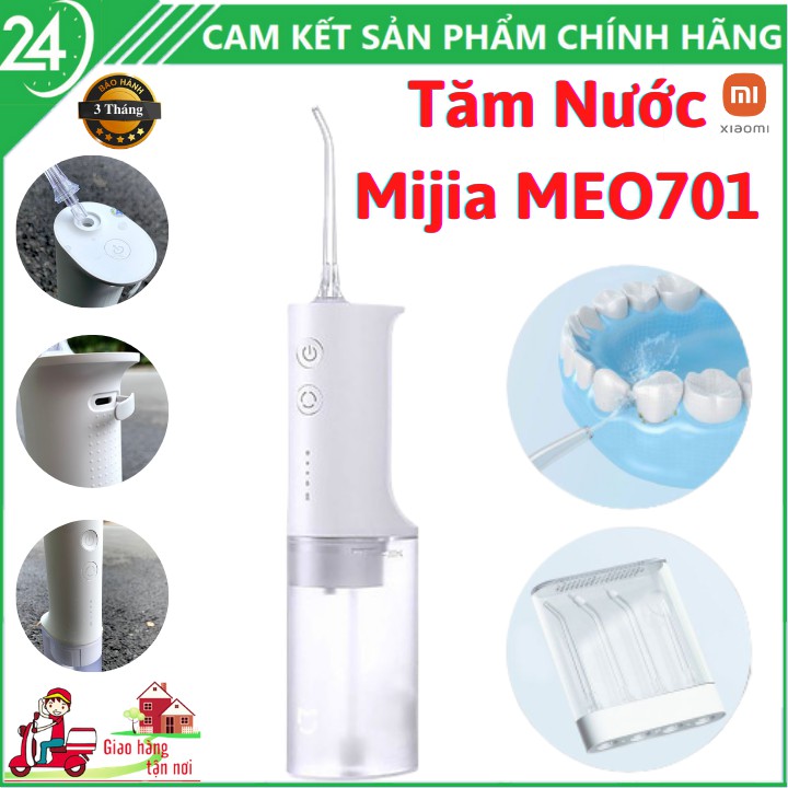 Tăm Nước Vệ Sinh Răng Miệng Xiaomi Mijia Meo701 , Động Cơ Nam Châm Vĩnh Cửu, Kiểm Soát Áp Lực Làm Sạch Mọi Hướng