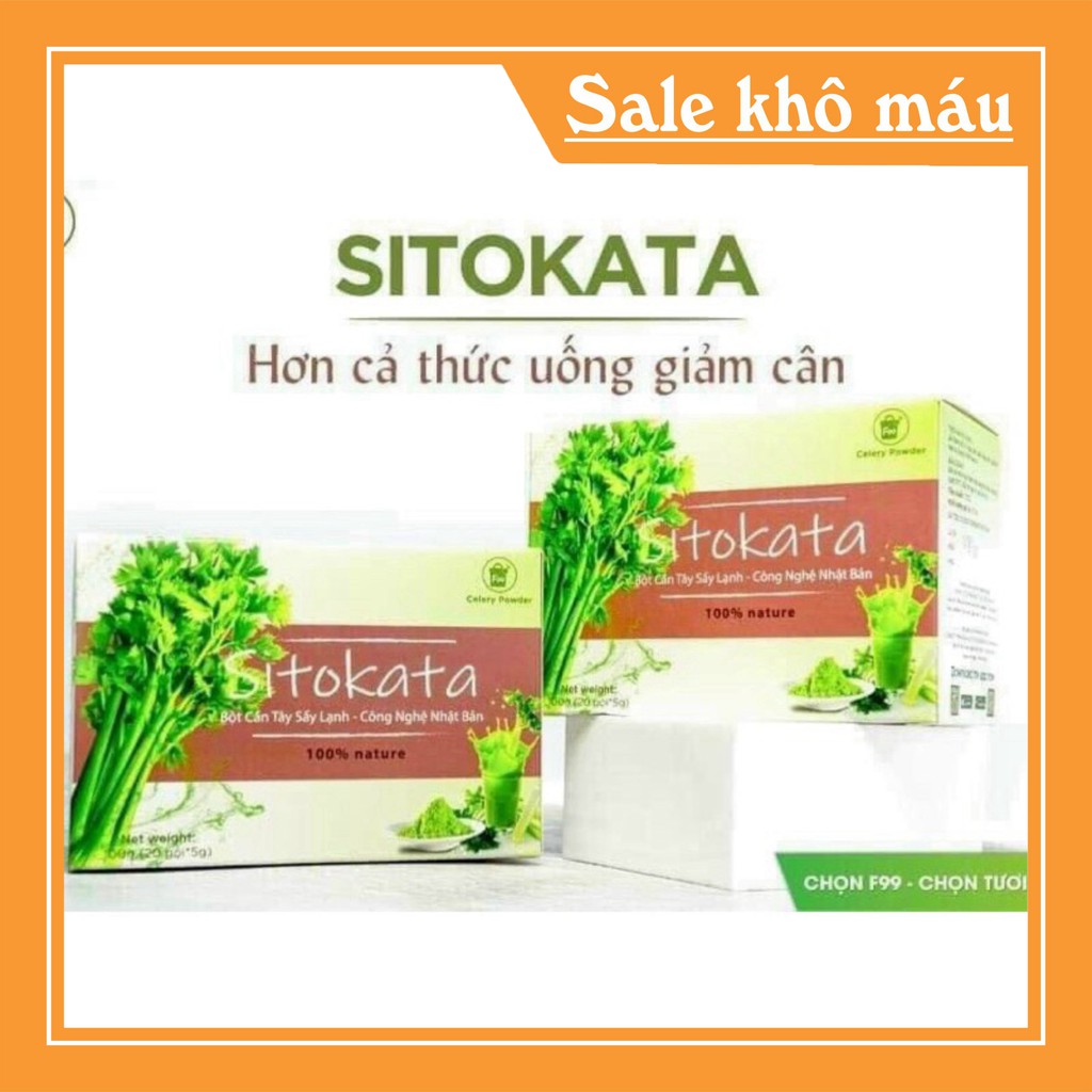 Bột cần Tây Sitokata Gói Lẻ [Chính hãng Chụp Thật] Bột cần Tây Sitokata Giúp giảm cân đẹp da Tặng Kèm Bình Nước