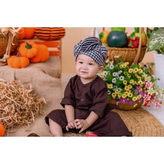 Bộ bà  ba màu  nâu cho bé