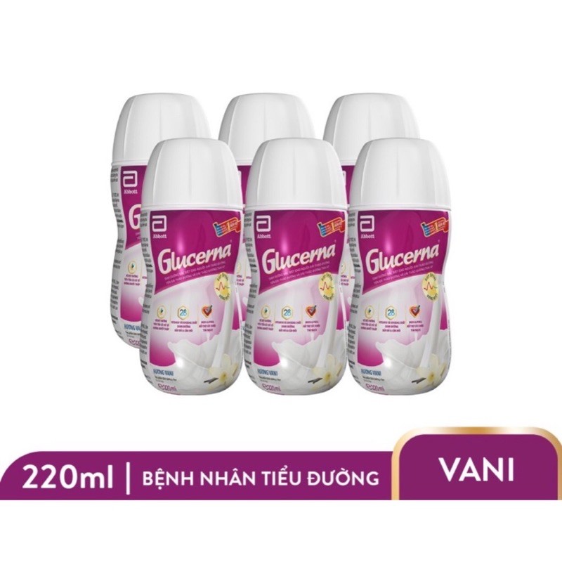 Sữa Glucerna nước dành cho người tiểu đường (Lốc 6chai*220ml)