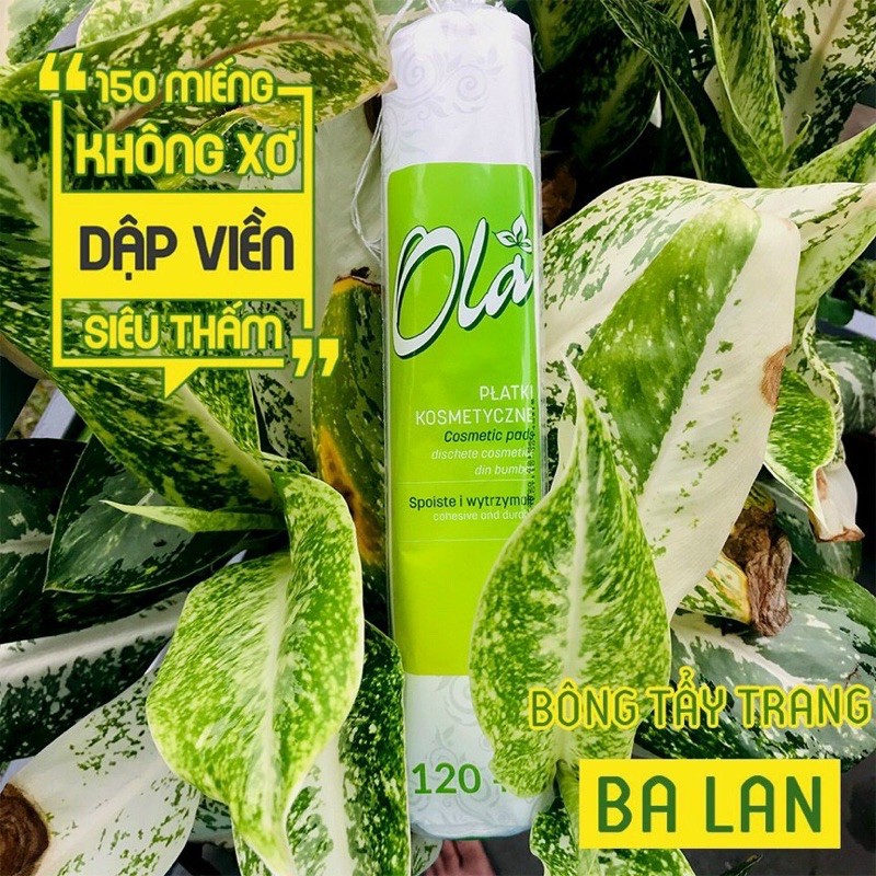 🧚‍♀️🧚‍♀️ BÔNG TẨY TRANG OLA COTTON PADS 150 MIẾNG Ba Lan