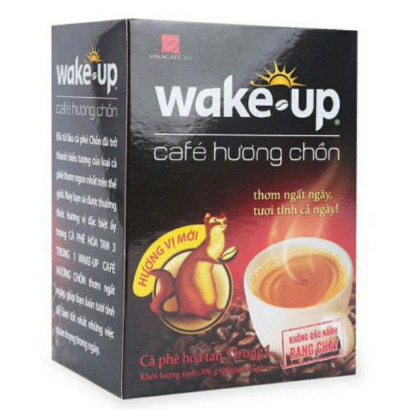 Cà phê Wake-Up Hương Chồn Hộp 18 gói x17g Mẫu Mới