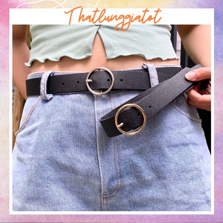 Thắt lưng nữ mặt tròn da mềm (Hỗ trợ bấm, cắt dây nịt) TL001 - Thắt Lưng Giá Tốt