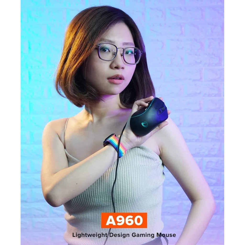 Chuột Gaming DAREU A960/ A960s BLACK ULTRALIGHT RGB/ Pixart PWM3336 - PWM3337/ màu đen