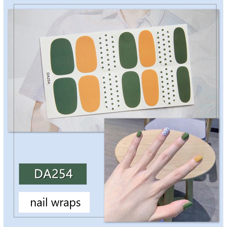 Miếng dán móng tay Phong cách Hàn Quốc Stickers Nails Wraps Stickers