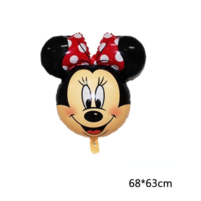 Bong Bóng Phim Nhôm Hình Chuột Mickey Minnie Disney Trang Trí Tiệc Sinh Nhật Đầu Tiên