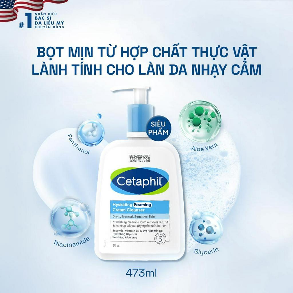 Sữa Rửa Mặt Cetaphil Tạo Bọt Dịu Lành Cho Da Nhạy Cảm Hasaki Sản Phẩm Chính Hãng