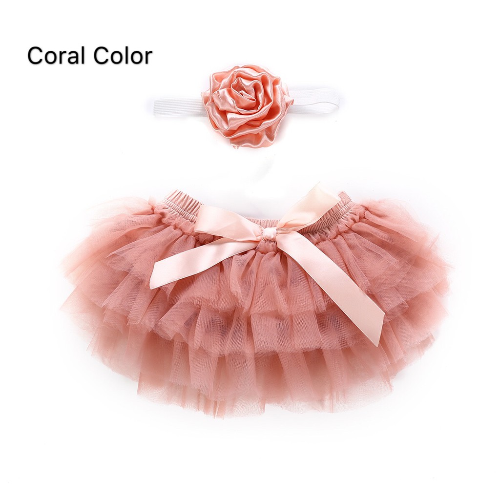 Chân váy xòe nhiều lớp có quần trong dễ thương cho bé gái