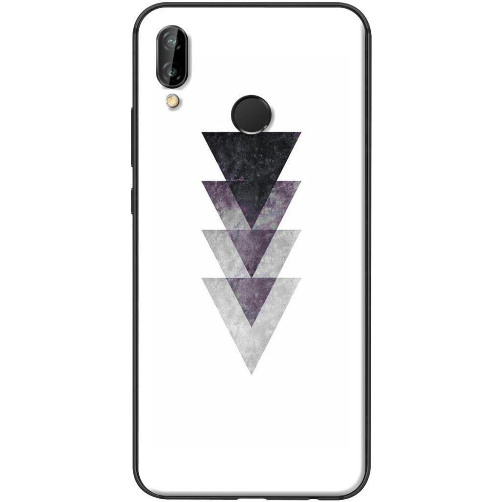 Ốp Lưng Huawei Nova 3e Tam Giác Trắng Đen