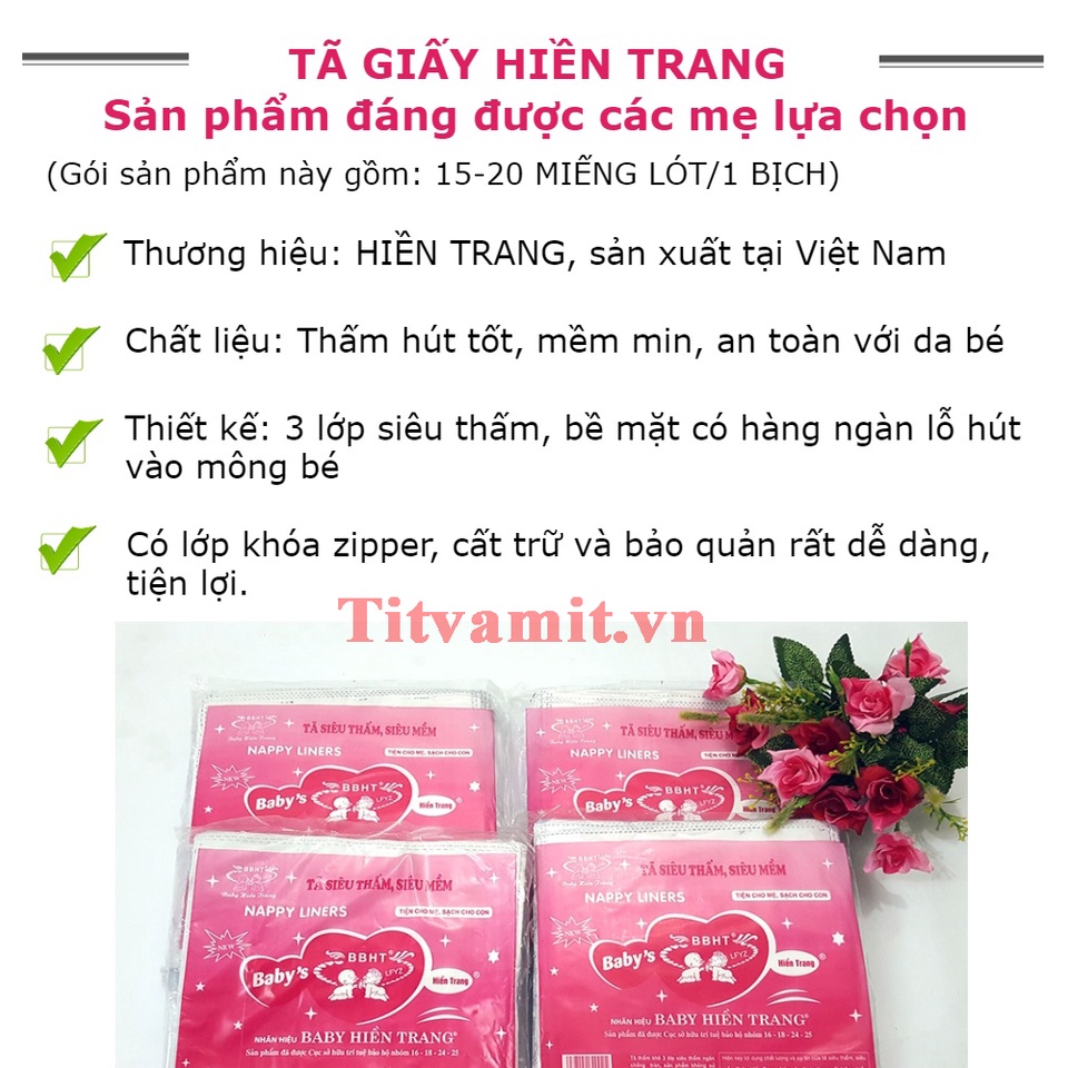 Giấy lót phân su cho trẻ sơ sinh, giấy lót xu hiền trang