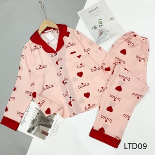 Bộ Pijama ngủ lụa mango cổ sen tay dài có size
