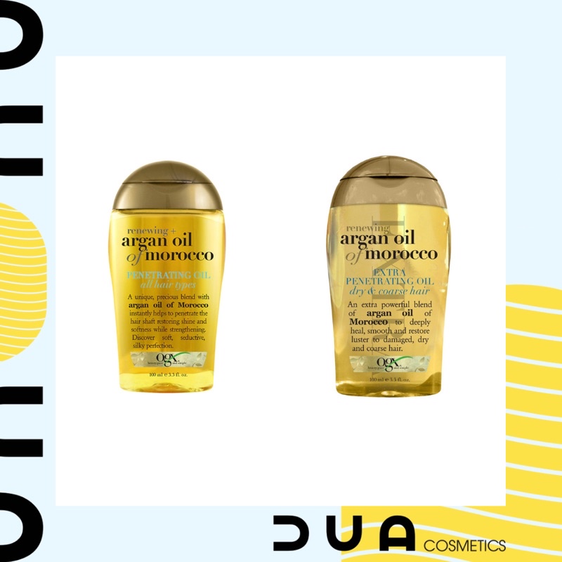 [Đủ bill] Tinh dầu dưỡng tóc OGX Renewing + Argan Oil Of Morocco Penetrating Oil