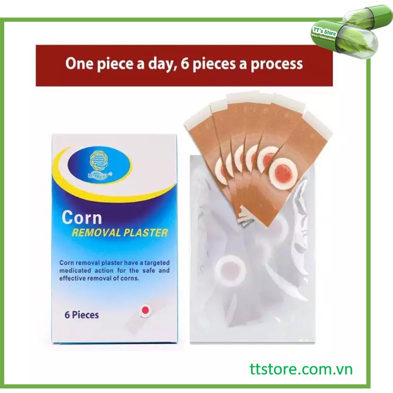 Miếng dán giảm mụn cóc Corn Removal Plaster Kangdy (Hộp 6 miếng)